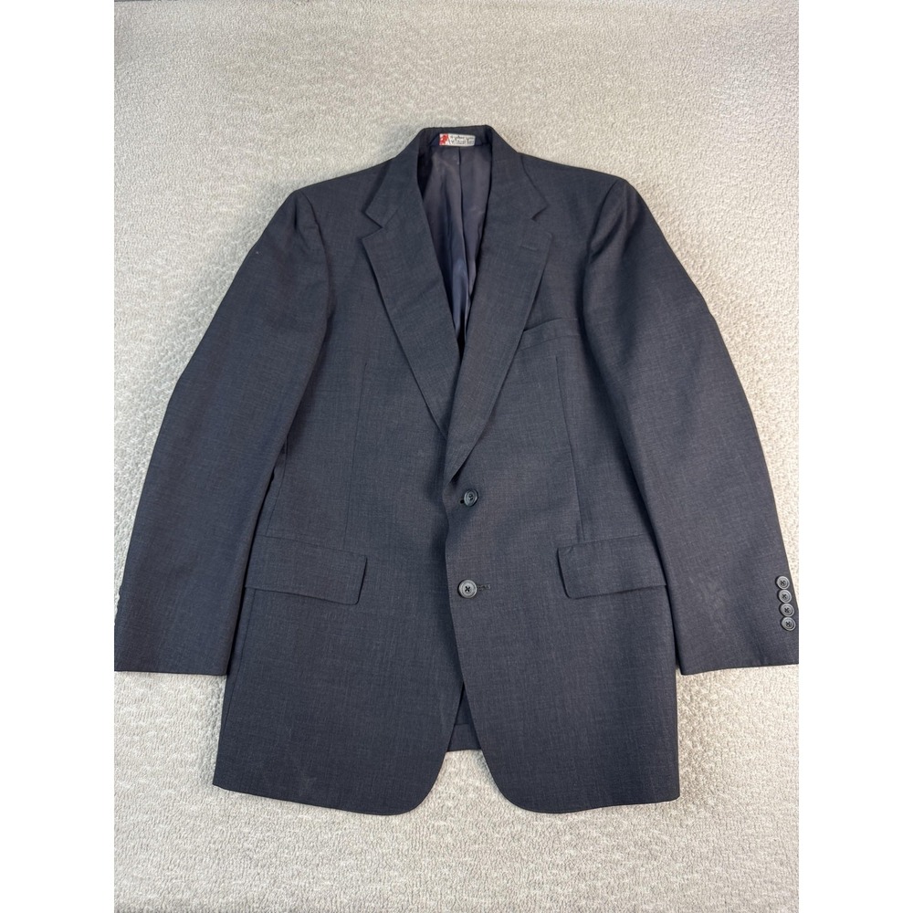 Austin Reed Blazer Mens 38 Charcoal Gray Two Button Notch Lapel Sport Coat